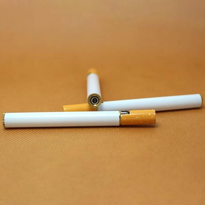 Image of Alkey Stylish Cigarette Shaped Lighter with Pencil & Round Shape Cigarette Metal Premium Refillable Classic Pocket Lighter