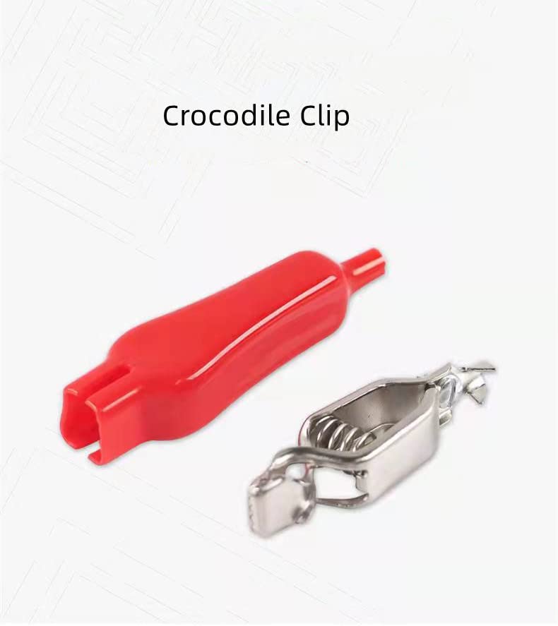 Lot De 10 Pinces Crocodile De Test 10mm 10A Avec Kit D'accessoires De Prise 4mm (jaune) - EJ