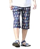 [KRIFF MAYER] パンツ クロップド 7分丈 半端丈 接触冷感 ドアテコ ステテコ メンズ MEDIUM ダークネイビー