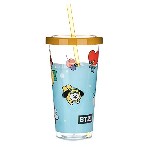 Vaso con pajita BT21