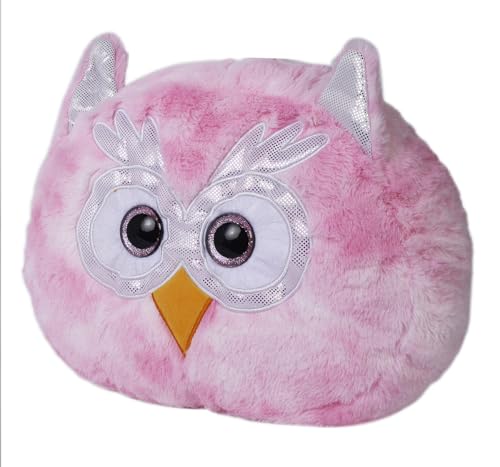Image of Fuzzbuzz Squishy Owl Soft Toy - 30cm Pink for Kids | Aged 18 Months and Above | Soft Cuddly Animal Toy for Toddlers Boys Girls, Gift Plush Companion for Playtime or Nap Time Lightweight and Huggable