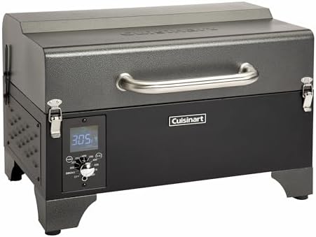 Cuisinart 8-in-1 Portable Wood Pellet Grill and Smoker, Compact f...