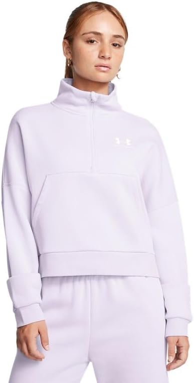 Under Armour Womens UA Icon Fleece Oversized Half Zip Sweatshirt - Ultra Soft Warmth