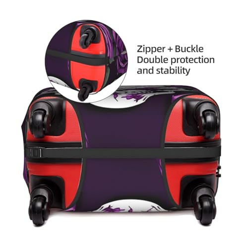 Housse de protection bagage squelette rose violet extensible et lavable taille M - 3