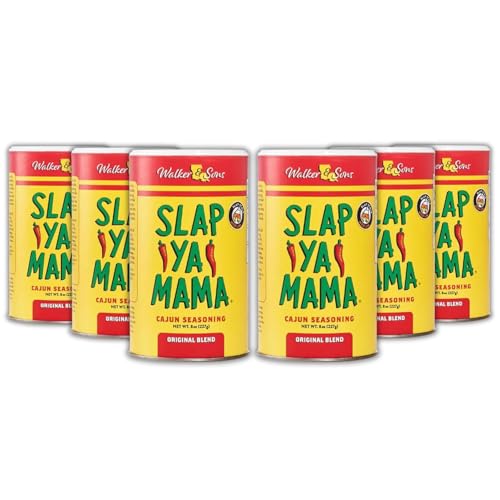 Slap Ya Mama Original Blend Cajun Seasoning - 8 oz Can, All Natural, MSG Free, Kosher - Authentic Louisiana Flavor (8 oz (Pack of 6))