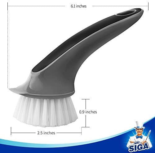 MR.SIGA Pot and Pan Cleaning Brush, Dish Brush for Kitchen, Pack of 2