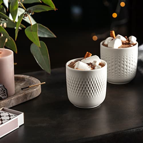Villeroy & Boch - Manufacture Collier Blanc Mug Set of 2, Premium Porcelain, White, 8.5 x 8.5 x 9cm - Image 3