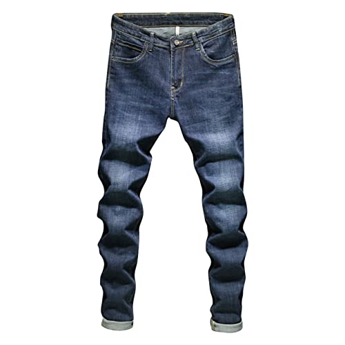 Men's Slim Fit Straight Fit Jean Skinny Basic Stretch Denim Pencil Pants Classic Vintage Casual Jeans Pant (Blue,29)