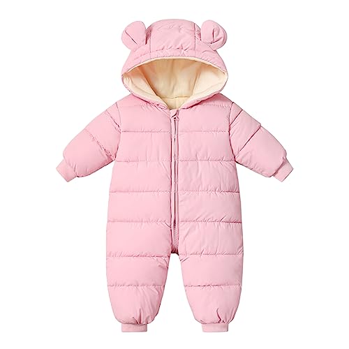 Image of Podgina Neutral Baby Jumpsuit Snowsuit Outfits Newborn Essentials Winter Hooded Bodysuit