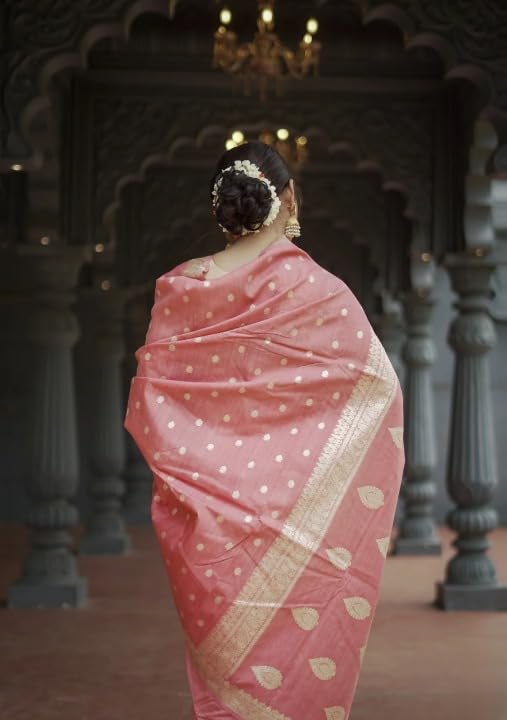 Image of Flosive Women's Cotton Saree With Blouse Piece