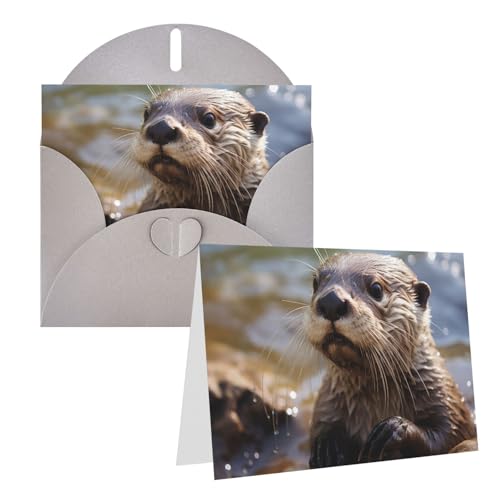 Cartes Thinking of You loutre vierges avec enveloppes pour toutes occasions