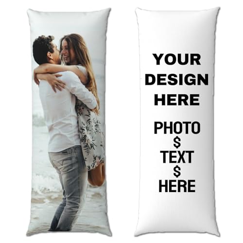 Naispanda Funda de cojín Personalizada con Cualquier Texto y Foto, Funda de Almohada Personalizada de Doble Cara para Novia, Familia, cumpleaños (Style1)