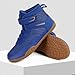 Kids Wrestling Shoes Boxing Shoes for Boys Girls Zero Drop Sole Mid Top Sneakers(Blue,5 Big Kid=EU36)