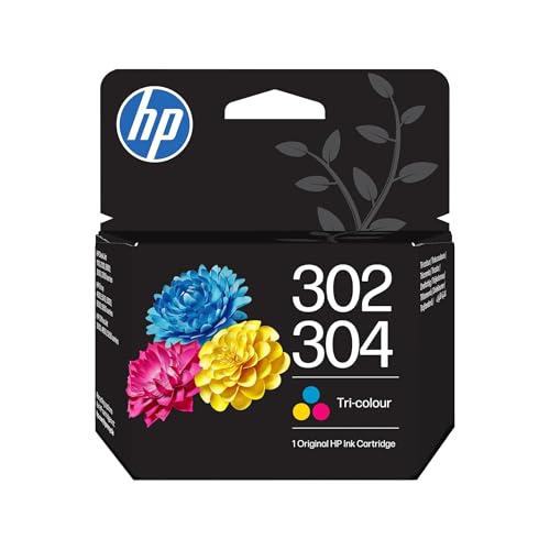 HP 302/304 Tricolor, B7RT6AE, Cartucho de Tinta Original, Compatible con impresoras DeskJet 1110, 2130, 2620, 3630, 3720, 3730, Envy 4520, 5020, 5032, OfficeJet 3830, 4650, 5220 y 5230
