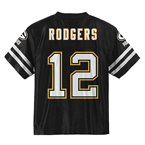 Aaron Rodgers Green Bay Packers Blackout Youth Alternate Player Jersey (Medium 10/12)