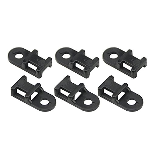 BGTXINGI 120Pcs 3 Values Saddle-type Cable Tie Mount Bases for Cable Wire Tubing Sleeving Conduit Adjustable Cable Tie Holder Set Matched with 120PCS Black Flexible Zip Ties(Black)