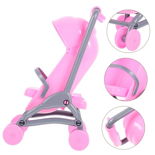 VANZACK 2stücke Mini Puppenwagen Aus Abs-Material Für Junge Mädchen Puppenkinderwagen Zum Spielen Kleiner Kinderwagen Für Puppenspiele Party-Spielzeug Für Junge Mädchen – Bild 5
