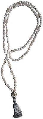 Light Grey Agate Necklace With Tassel