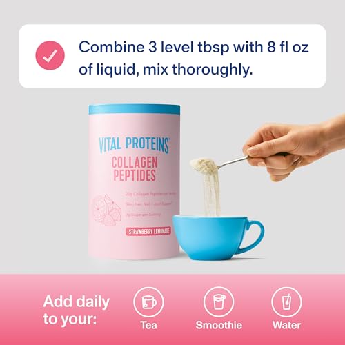 Image of Vital Proteins Strawberry Lemonade Collagen Peptides Powder - 11.34oz