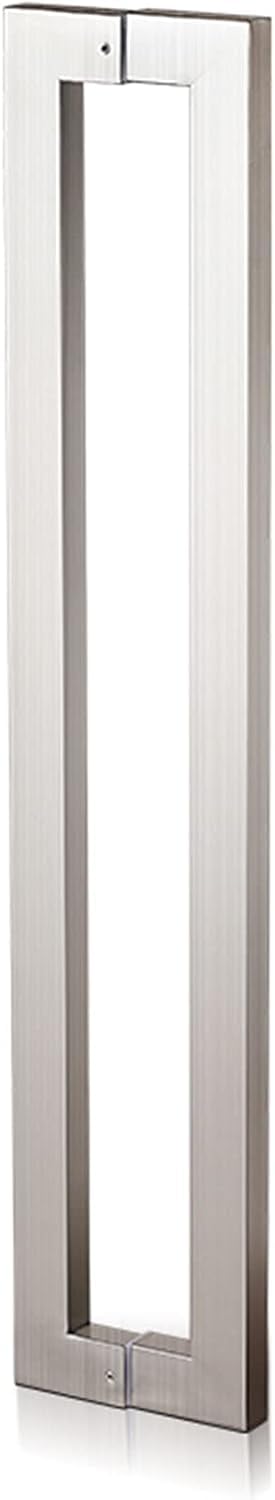 Poignée de porte double face rectangulaire en verre ou bois