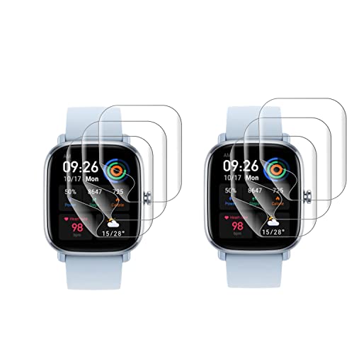 Image of Wisely [Pack 6 SmartWatch Screen Guard Scratch Guard Full Screen Protector Compatible for Amazfit GTS 2 Mini (New Version) 1.55 inch - Flexible TPU - HD Clear (Pack of 6)