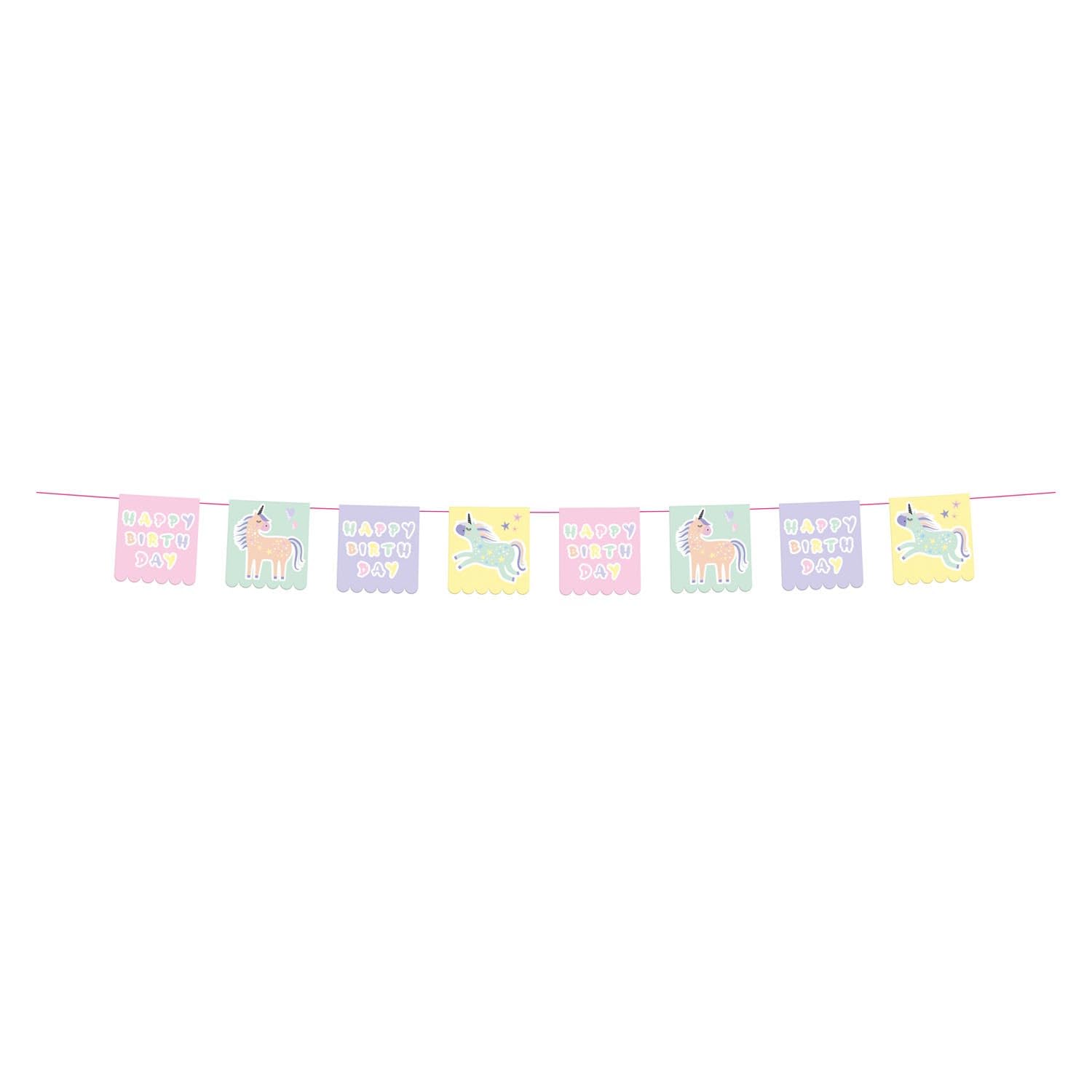 Folat 68291 Unicorns & Rainbows Bunting 6 Metres, Multi-Colour