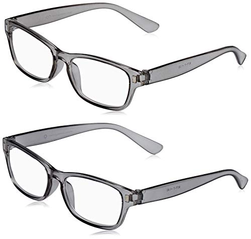 The Reading Glasses Company Gafas De Lectura Gris Lectores Valor Pack 2 Hombres Mujeres Rr77-7 +1,00 2 Unidades 58 g