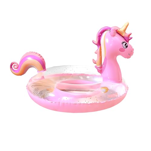 HYZYWON Salvagente Bambini, Salvagente Unicorno, 70 cm, Ciambella Gonfiabile, Giochi Piscina, per Piscina e Spiaggia (I70)