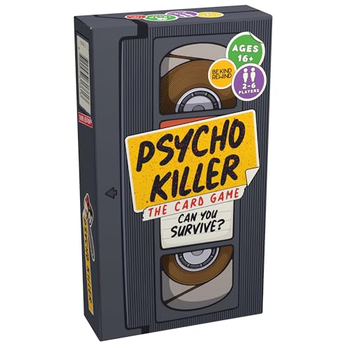 Escape Tabletop Games: Psycho Killer: Third Edition - The Card Game, Can You Survive? Fast-Paced Party Game, Ages 16+, 2-6 Players, Amazon Exclusive