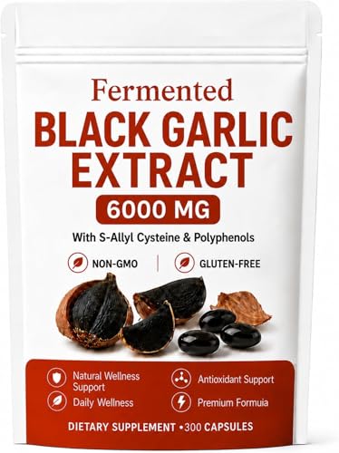 LANURAL Fermented Black Garlic Extract Softgels Garlic Supplement 300 Count