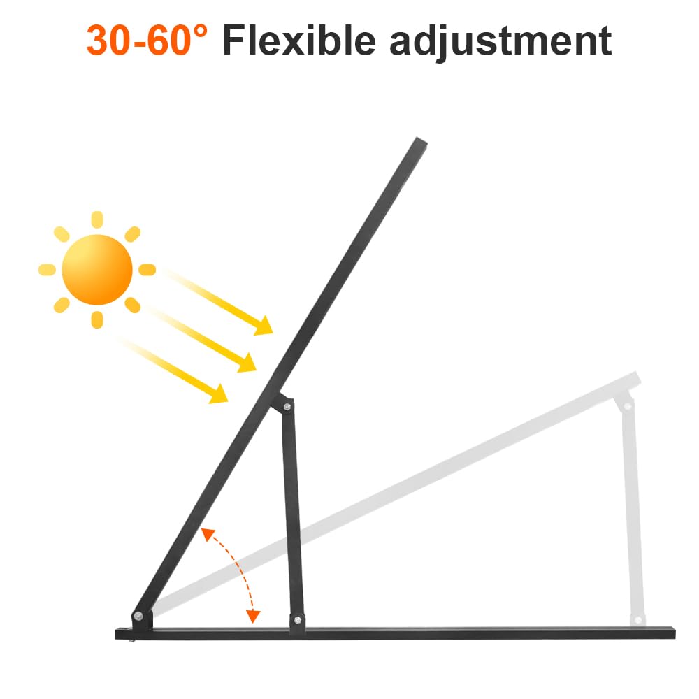 DOKIO Supporto per centrale elettrica da balcone, 126 cm (set da 2 pezzi)