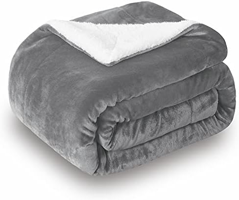 SOCHOW Sherpa Fleece Throw Blanket, Double-Sided Super Soft Luxurious Plush Blanket 127cm×150cm, Celadon