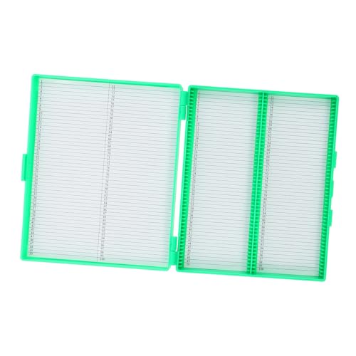 SMASOLO プラスチック製スライド収納ボックス 対応 耐水 耐摩耗 ラボ用スリム収納ケース 透明蓋付き 病理スライドおよび小物整理用実験室オ