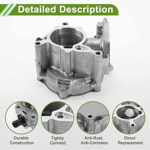 Bomba de vacío para frenos No. 06J145100C, bomba de vacío para motor para Audi A4 2010-2016, aleación de aluminio, tono plateado, 1 unidad miniatura 4
