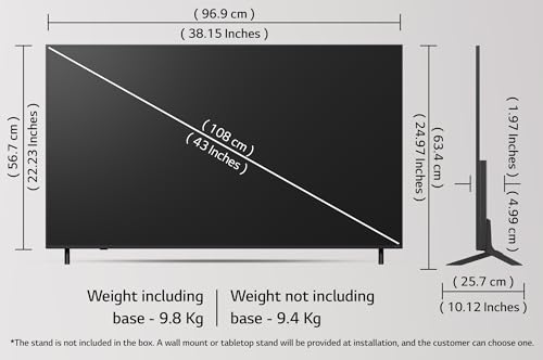 Image of LG 108 cm (43 Inches) QNED 8C Series 4K Ultra HD (3840 x 2160) Smart webOS QNED AI TV 43QNED8CA6A