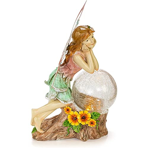 Vp Home Fairy Solar Powered Outdoor Decor Garden Light With Led Crackled Glass Globe Great Addition For Your Garden Solar Powered Light Garden Christmas Decorations Gifts For Outside Patio Lawn #TOP5