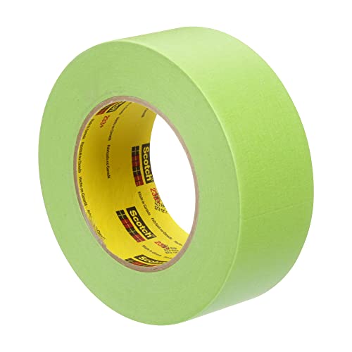 Image of 3M Scotch Performance Masking Tape 233+ 26340, Moisture Resistant, Flexible, Green Color, 48 mm x 55 m, 12 /Case