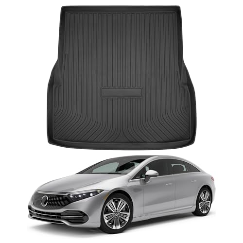 Image of Mixsuper Cargo Liner for 2022-2025 Mercedes-Benz EQS Sedan 450+ / EQS 580 (Not fit EQS SUV), Trunk Mat for Sedan EQS 450+ / EQS 580 Accessories Rear Cargo Mat Trunk Liner Black