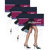 Hanes Women`s Set of 3 Silk Reflections Non-Control Top RT Pantyhose CD, Classic Navy