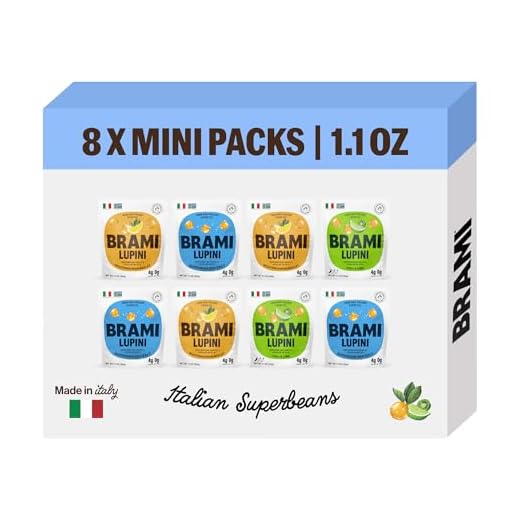 BRAMI Lupini Beans Snack, Mini | 4g Plant Protein, 0g Net Carbs | Vegan, Vegetarian, Keto, Plant Based, Mediterranean Diet, Non Perishable | 1.06 Ounce (8 Count) (Variety)
