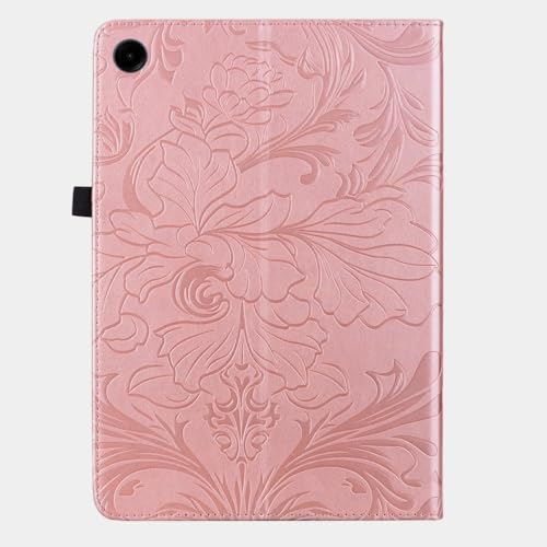 Housse Galaxy Tab S9 Plus avec support visionnage et rabat antichoc rose