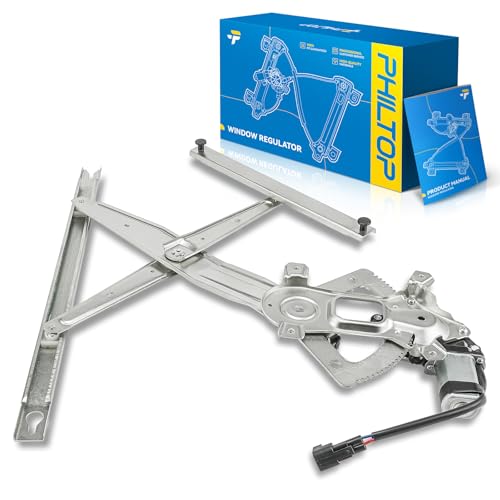 Image of PHILTOP 748-212 Front Left Driver Side Power Window Regulator and Motor Assembly Fit for 2000-2001 2003 Ford F-250 Super Duty,F-350 Super Duty,Excursion, F-750,F-650, F-450,F-550 Super Duty,2 Pins