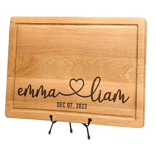 Custom Wedding Gifts for Couples 2025, Personalized Engraved Cutting Board for Couples, Parents, Custom Couple Gift Ideas for Christmas, Wedding, Anniversary, Engagement, Housewarming