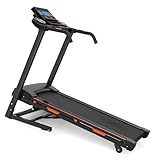 Snnozy 15% Auto Incline Treadmills 3.25HP 400LBS Heavy Duty Capacity Folding Electric Treadmill Up to 8.5 MPH Speed for Home Office Fitness