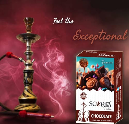 Image of SCORIA Superior Hookah Double Apple, Brain Freezer, Dubai Special, Kesar Pan, Pan Kiwi MInt, Chocolate Flavour & 3 Box Filter (Pack Of 9)