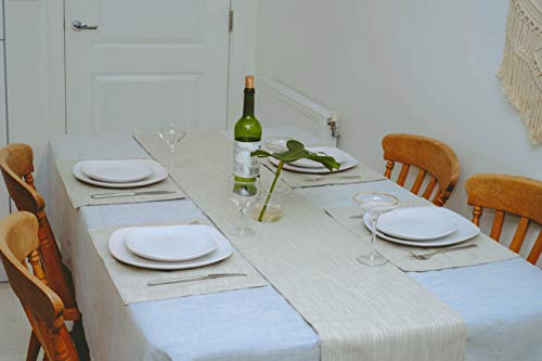 Camino de mesa con diseño de árbol, caminos de mesa en fiesta, banquete de boda o decoración 100% lino