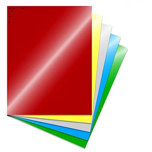 Emraw Poster Board Sturdy Office Metallic Blanks Sheets Sign Scrapbooking Blank Graphic Display Board Durable for Arts and Crafts Projects Blank Board 5 per Pack (Pack of 2)