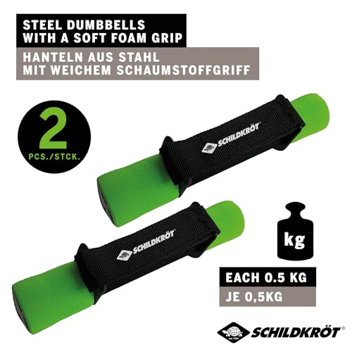 Schildkröt Soft Hantel Set, 2 x 0,5kg, Schwarz-Anthrazit, in Tragetasche, 960008