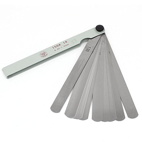 Aexit 145mm Long Reference Gauges 0.05-1.00mm Thickness Metric Measure Gage Feeler Gauges Feeler Gauge