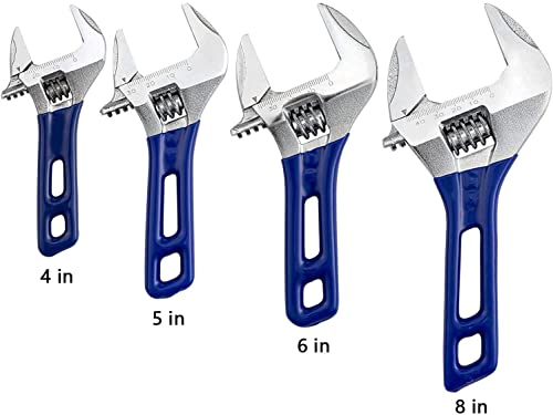 Getuhand 4-Inch Adjustable Wrench- 0.9-Inch Jaw Capacity Large Opening Adjustable Wrench Spanner(4 Inch) #TOP3
